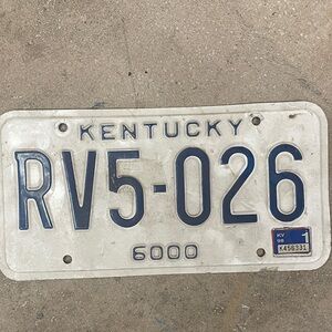 Vintage Kentucky License Plate